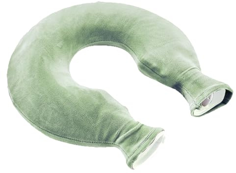 de agua caliente, calentador de hombros en forma de U, botella térmica para cuello con de forro polar, para músculos en casa, viajes, invierno, relajación y compresas frías
