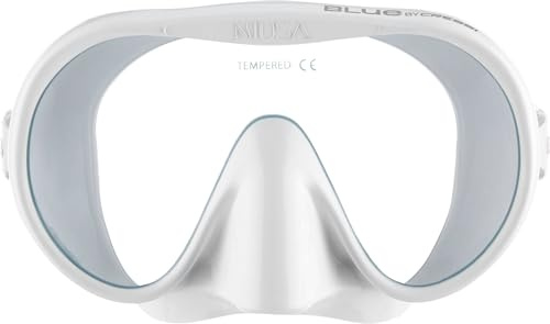 CRESSI Desde 1946 - Musa Máscara de Buceo sin Marco para Adultos - Lente Monovidrio de Amplia Visión - Bajo Volumen Interno - Silicona Pura Suave - Blanco - Talla Única Unisex - Diseñada en Italia
