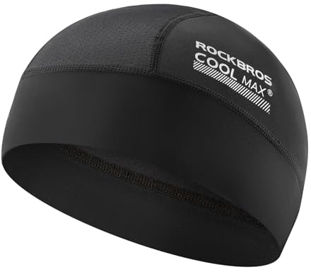 ROCKBROS Sottocasco Bici Estivo Anti-UV UPF 50+, Traspirante e ad Asciugatura Rapida, Cappellino da Ciclismo Berretto Leggera e Comoda, per Bici da Corsa Moto Scooter Ebike MTB