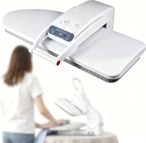 Kraftig ångpress För Hem Och Företag | 1800w Strykmaskin Med 89 X 31 Cm Strykplatta, 150 G/Min ånga, 5 Tyglägen, LED-Display Och 55 Kg Tryck För Linne