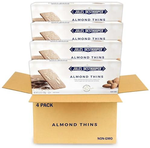 Jules Destrooper Almond Thins 3.5 Oz. [Pack of 4]