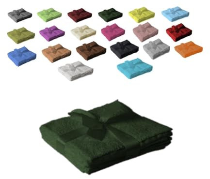 EXKLUSIV HEIMTEXTIL Seiftuch 4er Set 30 x 30 cm Dunkelgrün