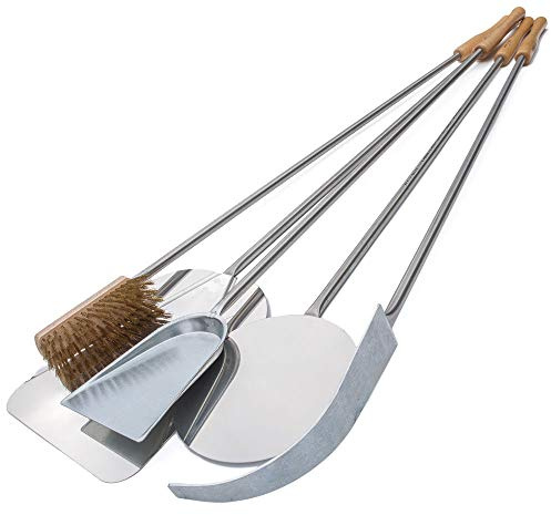 Lot de 5 pelles à pizza - Idéal pour pizza Ø33 cm et four à bois profond 70-80 cm, parfait pour usage domestique