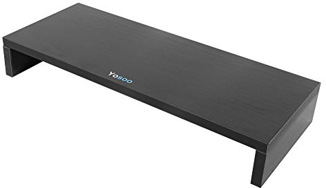 Wakects Schreibtisch-Monitorständer, PC- und Laptopständer, Monitorständer, Schreibtischregal, 50 x 20 x 7,7 cm (Schwarz)