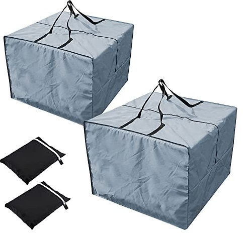 Opaltool 2PC Outdoor Möbel Kissen Aufbewahrungstasche 210D Oxford wasserdichte Schutz Aufbewahrungstasche 81x81x61cm