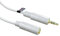 rhinocables - 3.5mm Gold Stereo Extension Jack Cable | Male to Female Extender Lead | Compatible with Tablets, Phones & Headphones | Secure Audio Connection | 50cm, White
