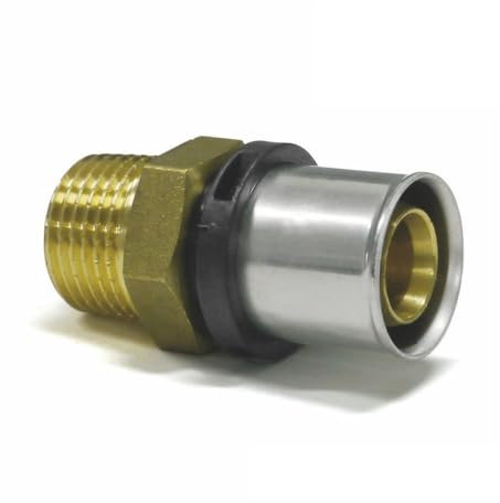 Sanpro THPRESS Pressfitting Übergang Außengewinde - Übergangsnippel, Größe 26x3 - Gewinde 1'