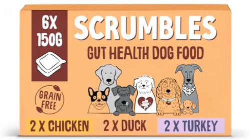 Scrumbles Natural Wet Dog Food Multipack, Grain Free, 6x 150g