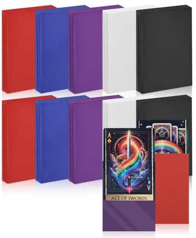 Uniclife 500 Counts MTG Card Sleeves Colored Matte Back Trading Card Sleeves Baseball Card Sleeves Standard Sized Deck Card Protectors for Sports Cards Football Cards Game Cards, 5 Colors, 66 x 91 mm