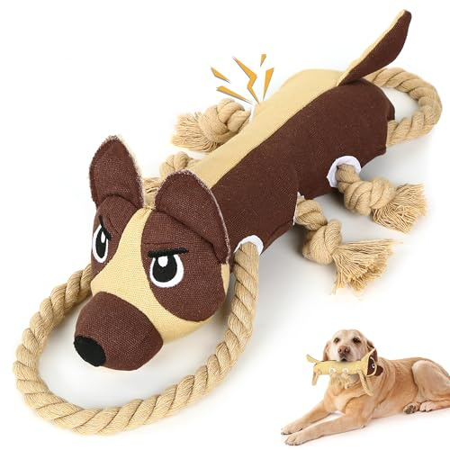 Iokheira Juguetes con Sonido para Perros, Juguete de Peluche para Perro, Juguetes Interactivos para Perros para Juegos de Tira y Afloja y Buscar, Perro Pequeños Medianos