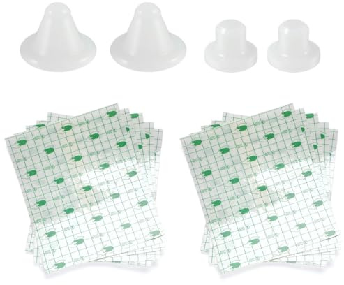 WUYJI Tape & Supplies, Capsule ombelicali in silicone morbido da 4 pezzi + nastro adesivo - Adatte per l'uso quotidiano o dopo la liposuzione