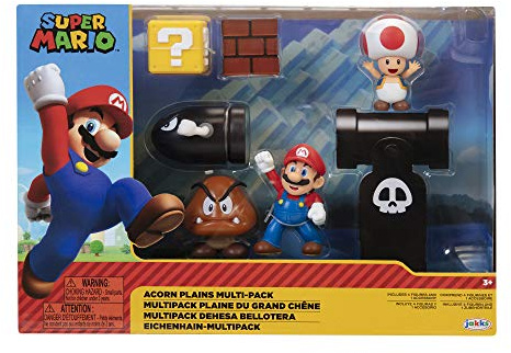 Nintendo Super Mario Diorama set Piana delle Ghiande. Include 4 personaggi e un accessorio. Ideale per bambini e collezionisti! Dai 3 anni in su.