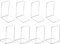 Buchstützen, 8 Stück, rutschfest, schweres Metall, langlebig, stabil, robust, für Bücher, Organizer, Telefonzelle, Bücherregal, Dekoration, Schreibwaren, Geschenk Plastic Acrylic_4 Pairs