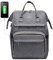 LOVEVOOK Laptop Rucksack Damen 17 Zoll, Wasserdichte Rucksäcke Studenten mit Henkel, Groß Schultasche Schulrucksack, für Business Universität Reise Arbeit, Grau