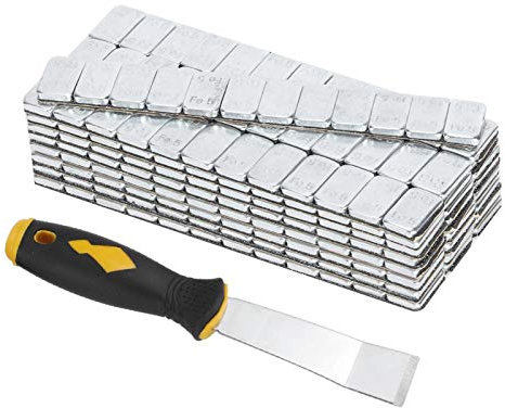 Adhesive Wheel Balancer Strips - 60g/2.12oz Stick On Tire Weights, 5g x 25 Strips for Car, Truck, SUV, Motorbike Wheel Balance