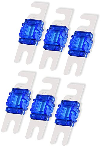 Greluma 6 Pièces 60A mini fusibles d'ANL pour le fusible marin des véhicules à moteur d'électronique de système audio-vidéo