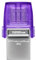Kingston DataTraveler microDuo 3C USB-Stick 128GB USB Gen 3 Type-C und Type-A - DTDUO3CG3/128GB, Lila + Silber