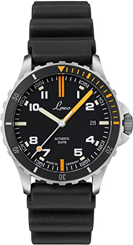 Laco Scorpion Sports Watch, Automatic Watch, Stainless Steel Case, Sapphire Glass, Waterproof, Made in Germany, Mojave 39, Sports