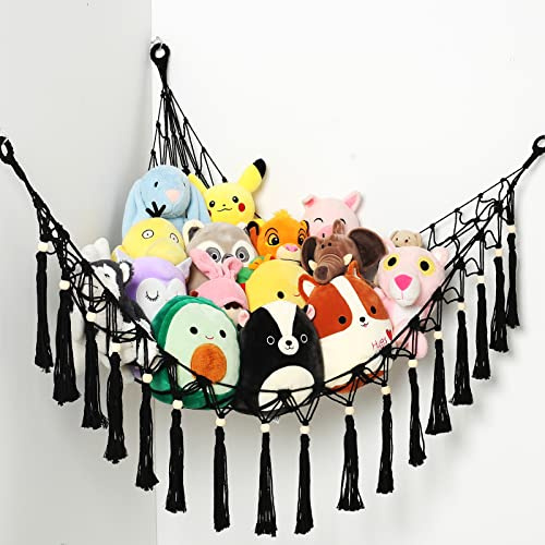 Toy Hammock For Stuffed Animals Storage Teddy Hammock | Macrame Boho Teddy Bear Plush Toys Net Soft Toys Net For Teddies Corner Hanging Toy Storage Holder For Kids Room