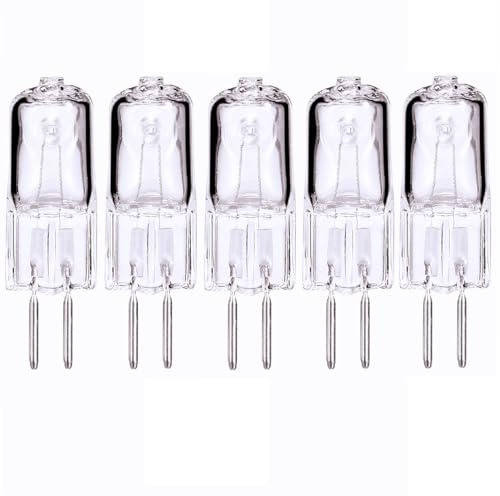 WYLIELAMSH Halogenlampe 5 Stück G5.3 220V Halogen-Glühbirnen, Kapsellampen, Warmweiße Klare Lampen GU5.3 Double pin base,220V 35W