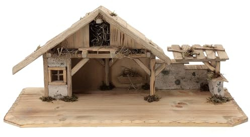 Holyart Stalla Sterzing presepe 12 cm Stile Nordico Legno 30x70x30 cm