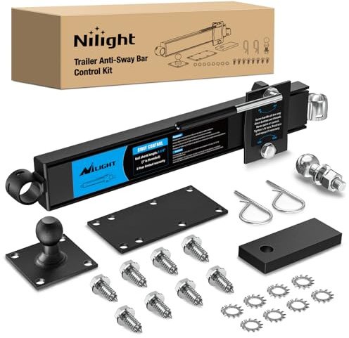 Nilight Adjustable Sway Control Kit with On/Off Control & Double Friction Pads for Trailer/Camper/RV