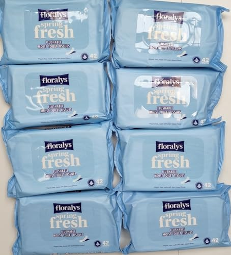 Spring Fresh Flushable Toilet Wipes, 336 Wipes, 8 x 42 Pack