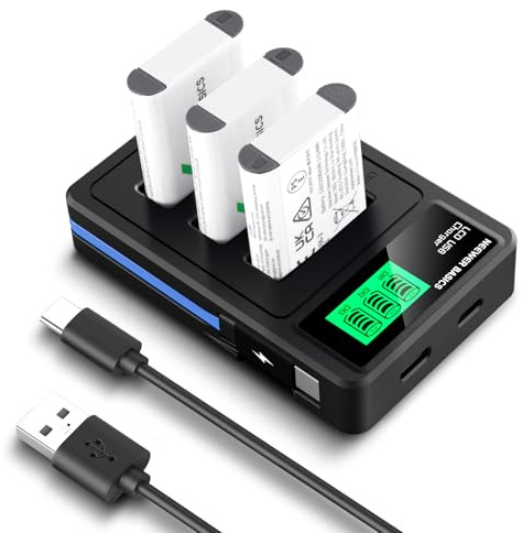 NEEWER Basics 3Pcs NP-BX1 Replacement Batteries with USB Triple Charger, 1090mAh Camera Backup Power Supply Compatible with Sony ZV1 ZV-1 II Cybershot RX100 RX100II RX100M II HDR-AS15 HDR-AS30