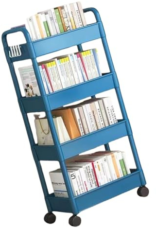 Snack and Drink Rack Rolling Cart 4 Tier Picnic Bathroom Storage Rack Easy Cart 4 Tier Trolley Storage Solution