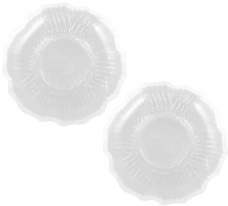 DIYEAH 2 piezas Platos de Vidrio Transparentes Posavasos Decorativos Resistentes y Ligeros para Hogar Restaurante y Sala de Té Reutilizable