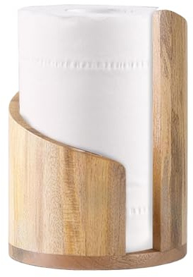 Soporte de madera para toallas de papel, dispensador de granja, soporte para toallas de papel para organizar rollos de cocina, mesa de comedor, armario, estante de casa de campo, apartamento