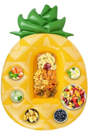 Portabebidas Inflable Piña Graciosa Inflable con 7 Agujeros