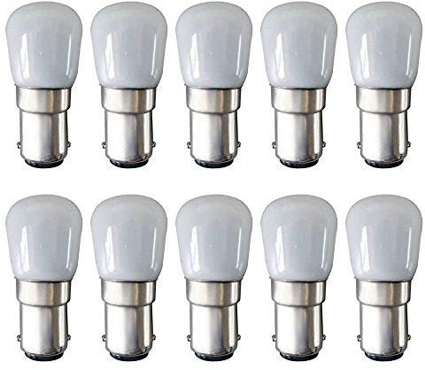 NCC-Licht Transmedia - Bombilla led (T23, 1,5 W, BA15d, B15d), color mate, blanco cálido, B15d, 1.50W, 230.00V