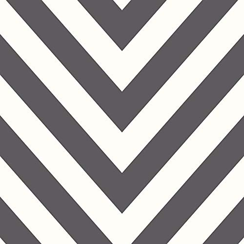 Zig Zags Chevron Stripes Wallpaper Black White Geometric Washable Y�L