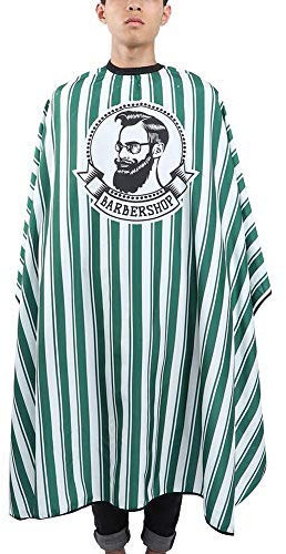 Friseurumhang Erwachsene,Haarschneideumhang,Haarschnitt Friseurumhänge Wird Zum Schutz Der Kleidung Verwendet,Beruf Barbershop Supplies,Grüne Streifen