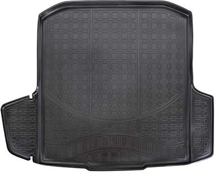 J&J AUTOMOTIVE | Tapis De Coffre en Caoutchouc TPE Toutes Saisons pour Octavia 3 Break 2013-2019 Bord Haut Noir Antidérapant Toutes Saisons Adapté Animaux de Compagnie