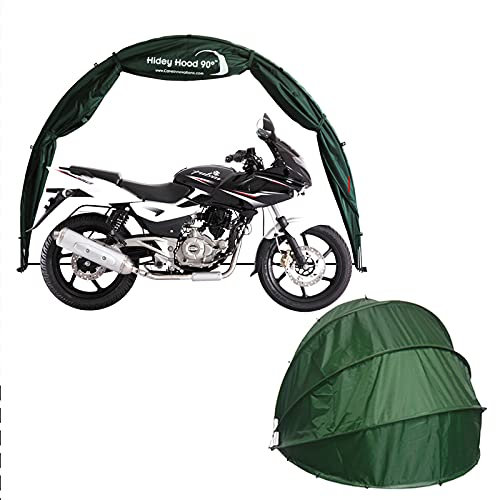 Motorcycle Storage Shelter Cover For Motorbikes and Moped - Large Outdoor Waterproof Wall-Mounted Folding Shelter Storage Cover For Scooters and Motorbikes - Motor Bike Outside Protective Rain Cover