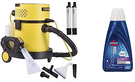 VEVOR 4in1 Waschsauger Nass-/Trockensauger 1200W Teppichreiniger Nasssauger 20L Kapazität & Bissell 1084N Spot & Stain Reinigungsmittel für SpotClean und andere Flecken-Reinigungsgeräte, Blau, 1 Liter