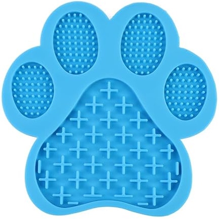 Goodiepet Paws Licking Mats for Feeding Dog Lick Mat Dogs and Cats (Blue), Red