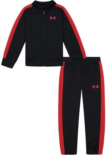 Under Armour Boys Knit Track Suit Infant Pants Bottoms Black/Red 6-7 Years