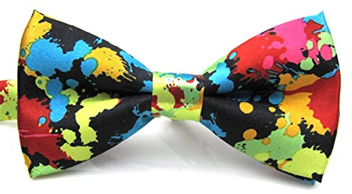 Herren Fliege, Vorgebundene Fliege Einstellbar, Bunte Fliegen für Herren, Satinfliege mit Verstellbarer Länge für Partys, Bankette und andere formelle Anlässe, Tolles Geschenk für Männer und Jungen