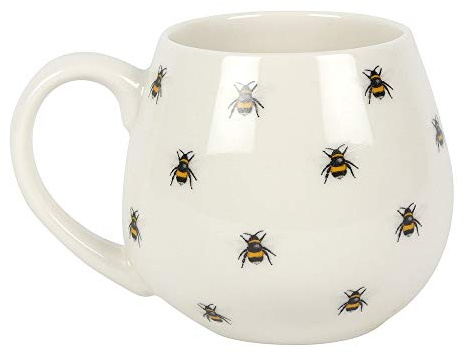 Tech Island Coffee Mug Rounded Mug Tea Cups, Tea Mugs, Prefect Presents for Birthday, Christmas, New Year, Gift Card Packaging (Bee Print)