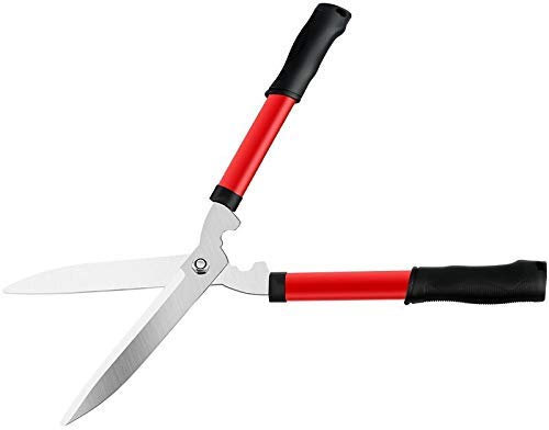 Handheld Extendable Garden Shears Flat Tube Hedge Shears, Manganese Steel Garden Pruning Tool, Ergonomics Labor-Saving Brush Boxwood, Lawn, Landscaping Shears