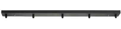 AstrizLamp 5 Fori Rosone Lampadario 80cm Rettangolare Rosetta da Soffitto Nera, Ferro 5 Vie Coprifilo per lampadario Fissaggio a soffitto con accessorio per plafoniere, lampade a sospensione