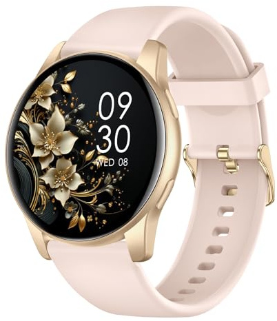 AcclaFit Reloj Inteligente Hombre Mujer con Llamadas Bluetooth, Smartwatch Esfera Redonda 1,38 con 147+ Modos Deportivos, Pulsómetro, Monitor de Sueño, IP68 Impermeable, Compatible con Android iOS