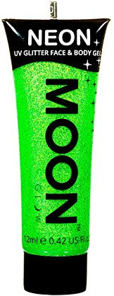 Moon Glow - Neon UV Glitter Face & Body Gel - 12ml Green – Glitter Face Paint