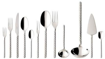 Villeroy & Boch Montauk Cubertería, Para hasta 12 personas, 70 piezas, acero inoxidable