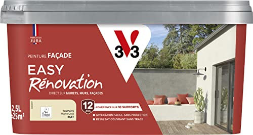 V33 Peinture pour façade - Easy Rénovation - Ton Pierre 2,5L