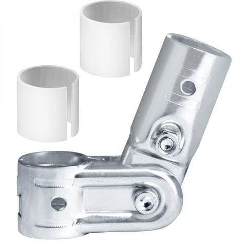 eoere 10 Sets Pivot Tee Pipe Fittings Connector T Adjustable Clamp, Fits 3/4 EMT Conduit with PE Adapter Shims
