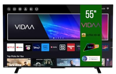 Toshiba Smart VIDAA TV 55 Ultra HD 55UV2363DA TV 4K 55 Pollici, Televisore LED Compatibile con Alexa, DVB-T2, Tecnologia LED, Dolby Vision HDR10, HDMI 2.1